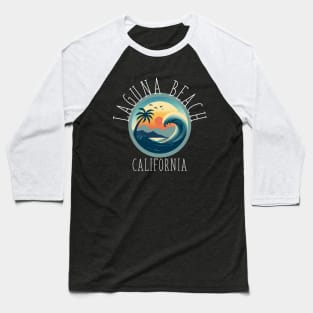 Laguna Beach - California (with White Lettering) Baseball T-Shirt